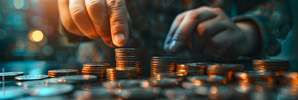 Poster diversifying business portfolio: entrepreneur s photo realistic approach to managing multiple income