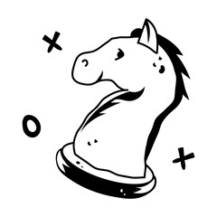 Premium hand drawn icon of business strategy 