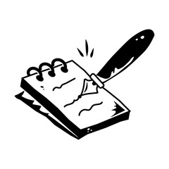 Check out glyph icon of writing 