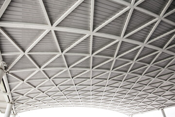modern of metal roof structure of modern building