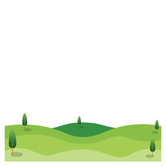 Obraz premium Green Field Illustration