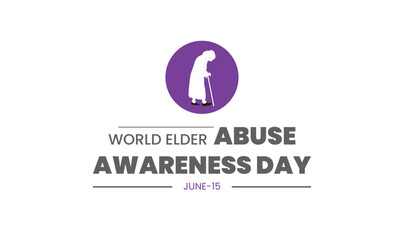 World Elder Abuse Awareness Day background or banner design template.