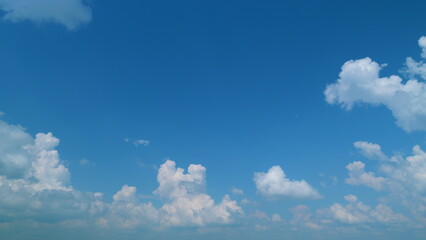 Cumulus cloud cloudscape. Slow rolling clouds. Filming of cumulonimbus cloud movement. Timelapse.