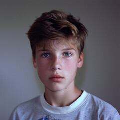 Fototapeta premium photo of a 16 year old boy in 1992