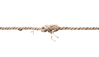 rope frayed break stress danger worn stressed weak background white isolated hanging cut strong end strength risk thread cord wear last pull tough twirling snap bankruptcy apart fail hemp fiber jute