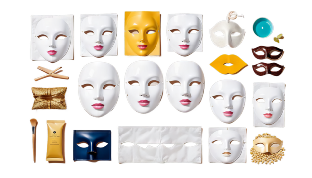 mask et foglio maschera carnival venice party celebration card paper colours red hearted white green confetti star costume dance make-up mystery february decoration parade vehicle