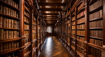 Interior of an old library.