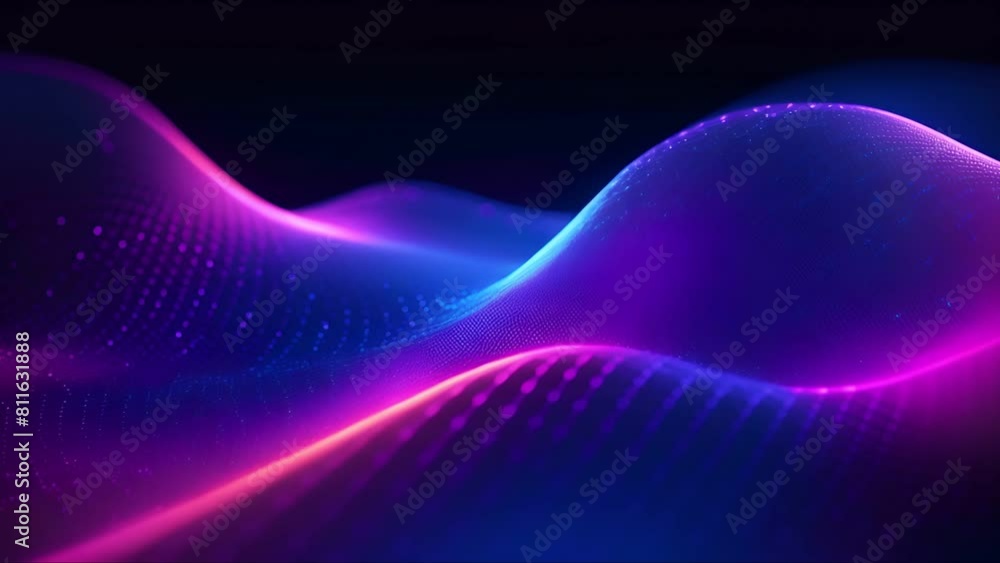Aufkleber abstract wave of digital wave effect , lines connecting network dots