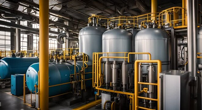 Gas tanks in an energy company.