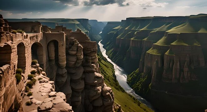 River in a canyon.