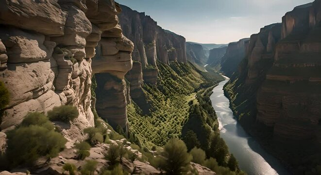 River in a canyon.