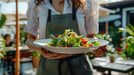 person holding a tray with vegetables