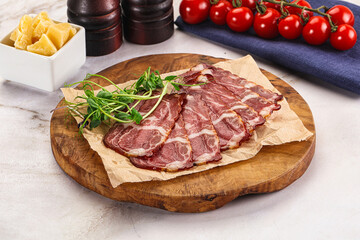 Italian pork sausage - prosciutto crudo