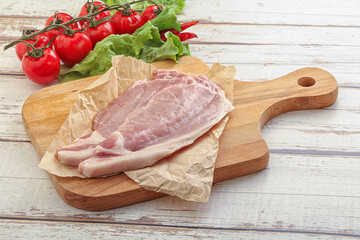 Raw pork steak for grill