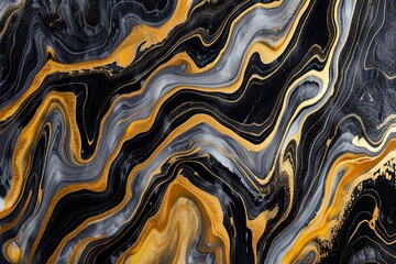 Abstract background with golden and black swirls in an organic pattern, resembling marble or sandstone textures.