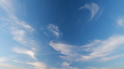 Beautiful blue sky with cirrus clouds background. Sky with clouds weather nature cloud blue....