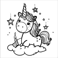 Vector Unicorn Coloring Pages Fun for Kids of All Ages