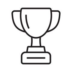 Trophy line icon. Trophy cup, winner cup, victory cup icon. Reward symbol sign for web and mobile.