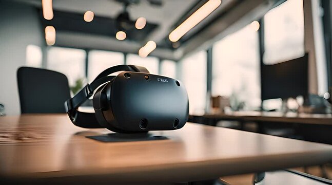 VR glasses or virtual reality headset. 