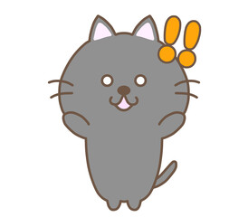 びっくりするくろねこ