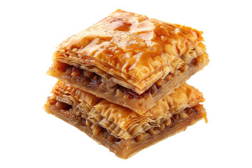Baklava display isolated on transparent background