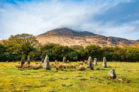 Standing Stone Circle in the Scottish Highlands