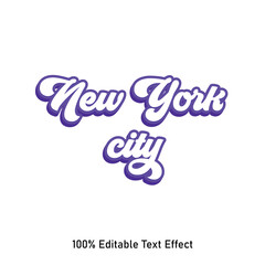 New York City text effect vector. Editable college t-shirt design printable text effect vector