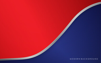 Modern red and blue abstract white background