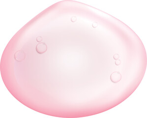 3d pink soap bubble collagen water ball