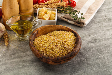 Dry wheat bulgur fow cooking
