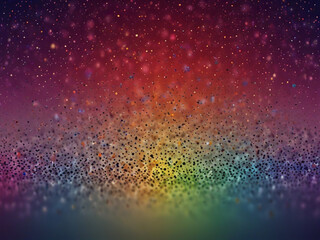 Obraz premium vivid water, wet effects, confetti, and space a luminous background bursting with colorful brilliance ai generative
