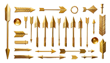 design golden arrow decoration element modern template gold shiny digital line luxury technology chart pattern wealth collection vector website stock creative cursor round increase label geometric