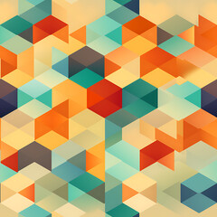 Geometric digital art seamless pattern, the design for apply a variety of graphic works