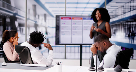 Diverse Bored Meeting Training Presentation