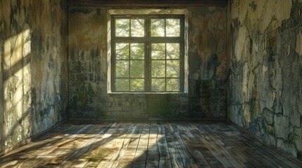 Old dull windowed room