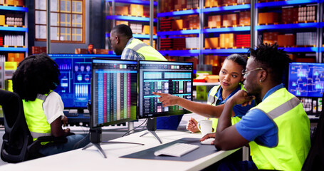 Warehouse Inventory Management On Computer