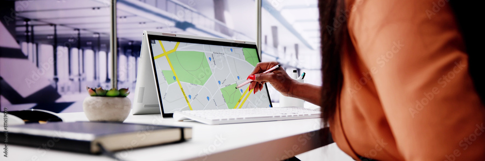 Poster gps location map search online