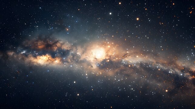 Stunning Cosmic Galaxy Nebula Night Sky with Radiant Milky Way Stardust and Shimmering Stars in Deep Space Astrophysical Wonders