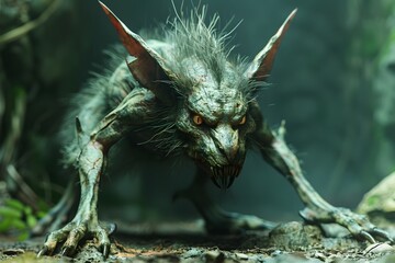 Obraz premium Twisted and Terrifying Creature From the Depths of the Imagination