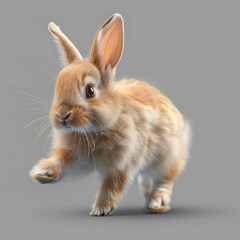 Obraz premium Brown rabbit generated AI