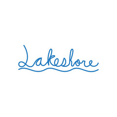 Lakeshore Wave Brand Text business logo design, suitable for your company and etc