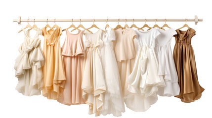 Assorted Baby Garments on Transparent Background.