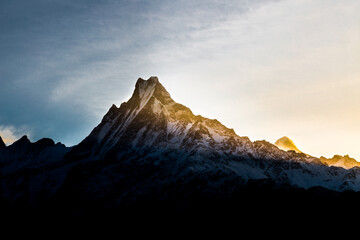 Sunrise over East of Mount Machapuchare