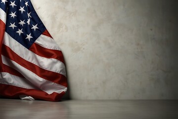 American Flag Template with Text Space