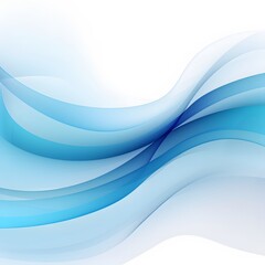 Obraz premium Abstract blue waves background on white background. Generative AI.