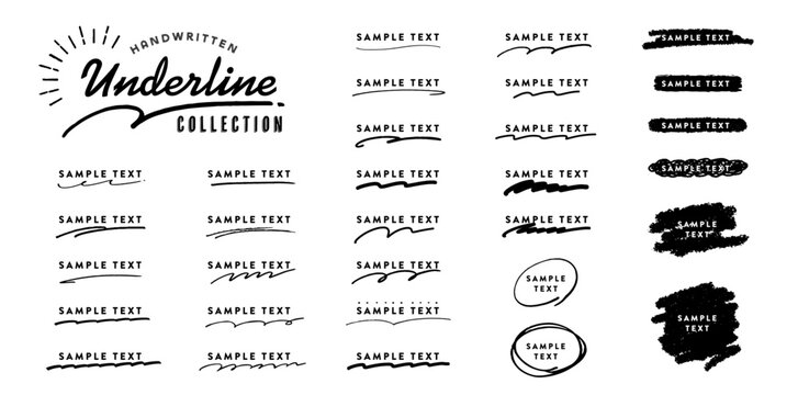 handwritten underline material