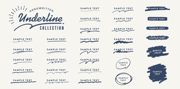 handwritten underline material