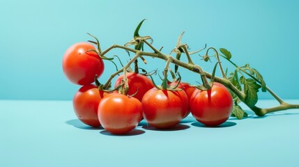 Ripe red tomatoes on the vine