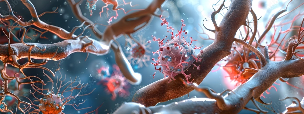 Poster intricate neuronal dynamics visualizing the impact of insulin on cellular survival and