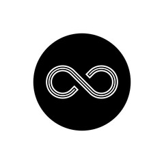 Infinity icon vector. Mobius loop shape illustration sign. unlimited symbol. forever logo.